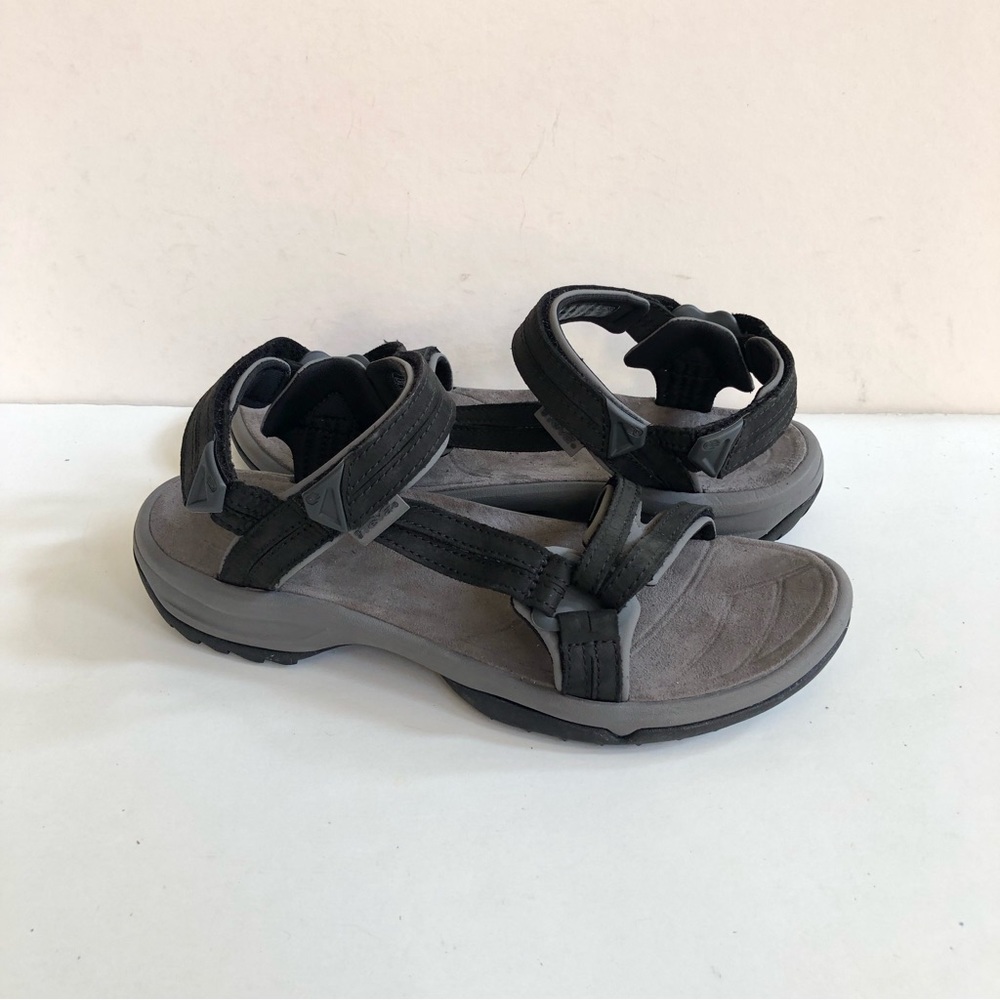 TEVA TERRA FI LITE BLACK LEATHER SPORTS SANDALS
